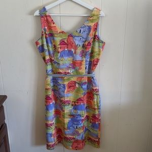 🚨 Coldwater Creek Watercolor Sleeveless Dress 12